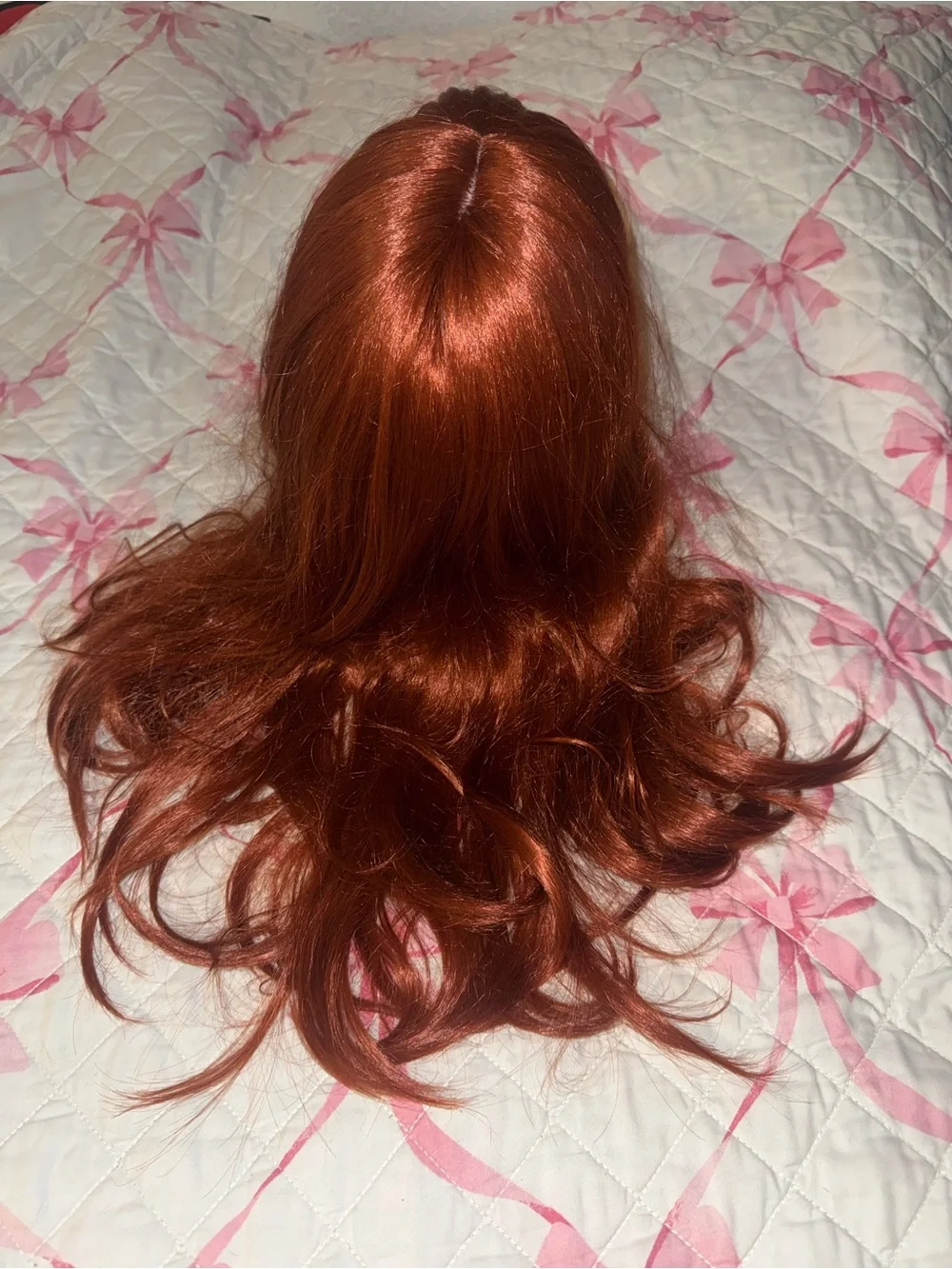 Stylish Red Long Women's Wig with Bangs